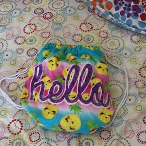 reversible pineapple bag/towel